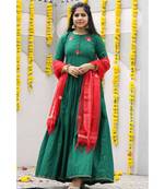 Green Cotton Three Piece  Set