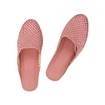 pink leather shoe women 1