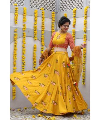 Floral Lehenga Choli Set 2