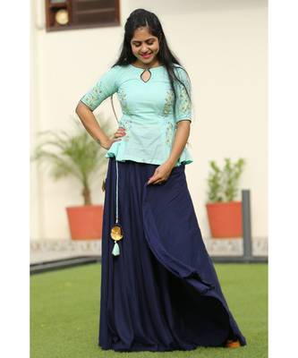 Cotton Rayon Lehenga Choli Set 1