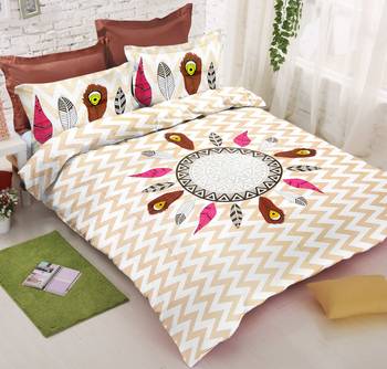multicolor Heavy Designer KING SIZE Bedsheet With 2 Pillow Covers 1