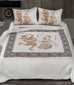 multicolor Heavy Designer KING SIZE Bedsheet With 2 Pillow Covers (108*100)