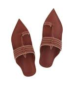 Red Brown mens Leather Chappal