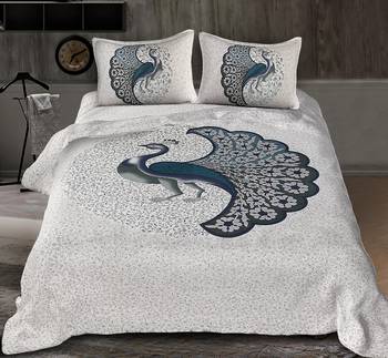 multicolor Heavy Designer KING SIZE Bedsheet With 2 Pillow Covers (108*100) 1