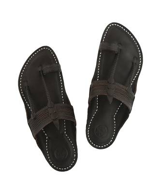 brownMens Leather Chappal 1