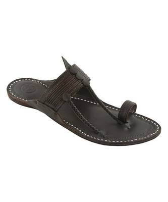 brownMens Leather Chappal 2