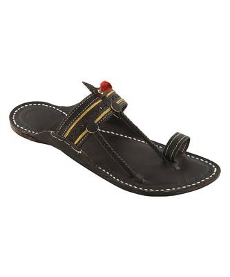 brownMens Leather Chappal 2
