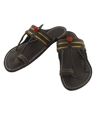 brownMens Leather Chappal 4