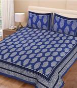 multicolor jaipuri Printed Double Bedsheet With Two pillow Covers (90*100)