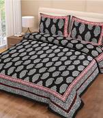 multicolor jaipuri Printed Double Bedsheet With Two pillow Covers (90*100)