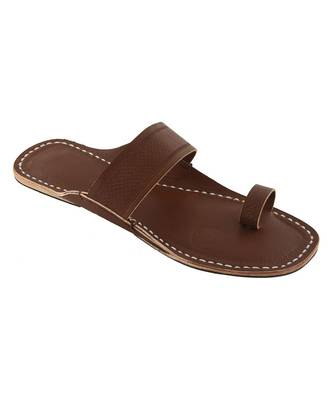 Wooden Brown Men Sandals 2