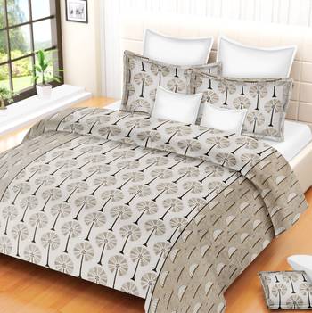 multicolor jaipuri Printed Double Bedsheet With Two pillow Covers (93*108) 1