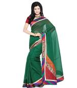 Ethnic Design Super Net Pure Cotton Saree N Blouse