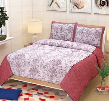 multicolor jaipuri Printed Double Bedsheet With Two pillow Covers (93*108) 1