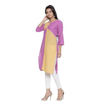 Purple printed cotton cotton-kurtis 4
