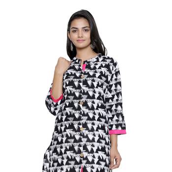 Black printed cotton cotton-kurtis 5
