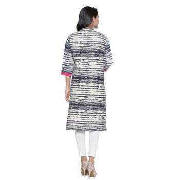 Off-white printed cotton cotton-kurtis 2