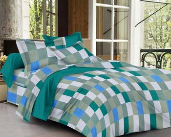 multicolor jaipuri Printed  heavy king size Double Bedsheet With Two pillow Covers 1