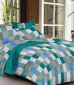 multicolor jaipuri Printed  heavy king size Double Bedsheet With Two pillow Covers