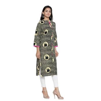 Black printed cotton cotton-kurtis 4