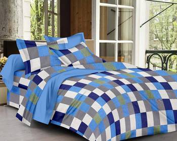 multicolor jaipuri Printed  heavy king size Double Bedsheet With Two pillow Covers 1