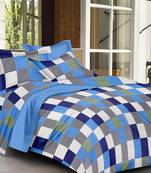 multicolor jaipuri Printed  heavy king size Double Bedsheet With Two pillow Covers