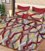 multicolor jaipuri Printed  heavy king size Double Bedsheet With Two pillow Covers