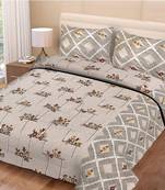 multicolor jaipuri Printed  heavy king size Double Bedsheet With Two pillow Covers