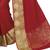 Red woven raw silk saree with blouse