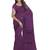 Purple woven cotton saree with blouse