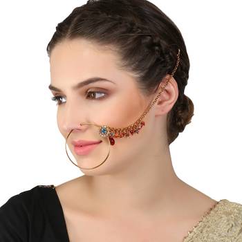 Multicolor Cubic Zirconia Nose Ring 1