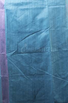 Sky Blue Silk Linen With Woven Design 3