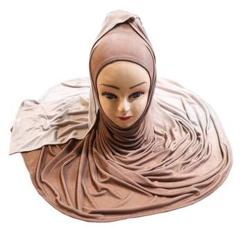 Justkartit Women'S 2 Shade Jersey Stretchable Party Wear Hijab Scarf Dupatta 3