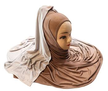 Justkartit Women'S 2 Shade Jersey Stretchable Party Wear Hijab Scarf Dupatta 4