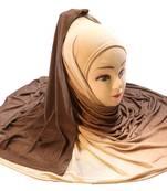 Justkartit Women'S Daily Wear 2 Shade Jersey Stretchable Material Hijab Scarf Dupatta
