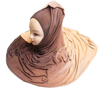 Justkartit Women'S 2 Shade Jersey Stretchable Material Hijab Scarf Dupatta 3