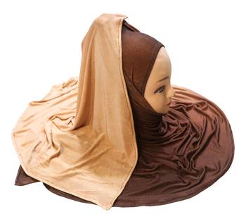 Justkartit Women'S 2 Shade Jersey Stretchable Material Hijab Scarf Dupatta 5