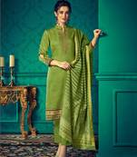 Green embroidered cotton salwar