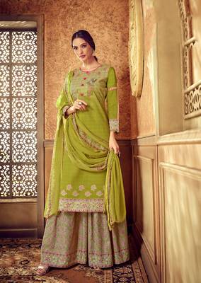Green digital print cotton salwar 1