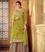 Green digital print cotton salwar