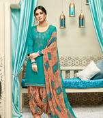 Sea-green digital print cotton salwar