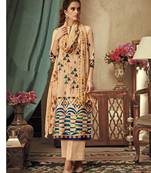 Cream digital print rayon salwar