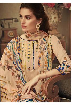Cream digital print rayon salwar 2