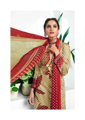 Olive digital print silk salwar 2