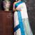 Milk White Korial Silk With Sky Blue Border