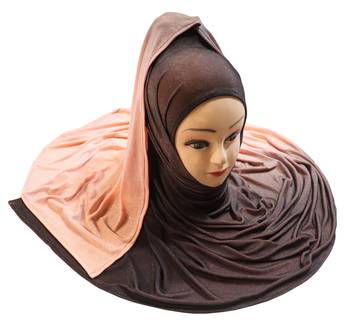 Justkartit Women'S 2 Shade Jersey Stretchable Material Hijab Scarf Dupatta 1