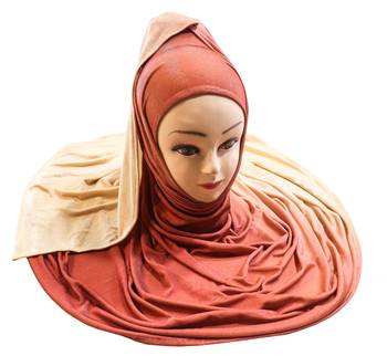 Justkartit Women'S Casual Wear 2 Shade Jersey Stretchable Hijab Scarf Dupatta 1