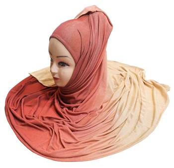 Justkartit Women'S Casual Wear 2 Shade Jersey Stretchable Hijab Scarf Dupatta 4