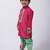 Purple Full Sleeve Dhoti Kurta For Boys