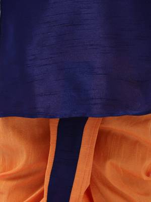 Blue Full Sleeve Dhoti Kurta For Boys 3